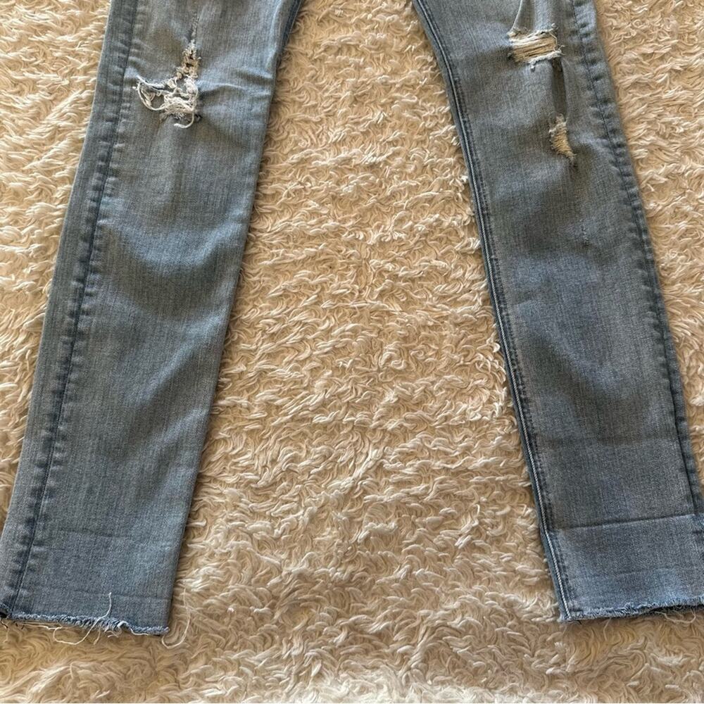 Rag & Bone Light Wash Skinny Jeans Rae Hem Distressed Size 28 - Picture 3 of 14